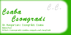 csaba csongradi business card